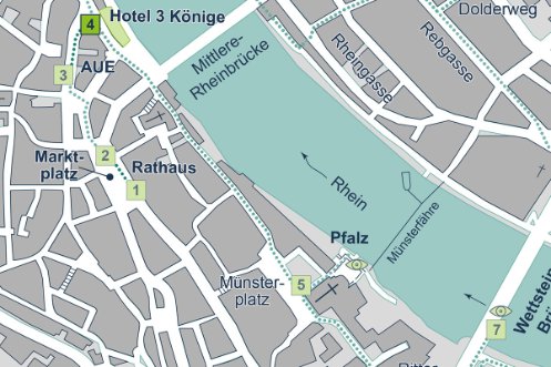 Karte nächster Posten 4 Grossverbraucher-Hotel Trois Rois