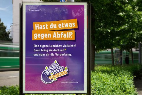 Plakat der Aktion mit der Aufschrift "Hast du etwas gegen Abfall?"