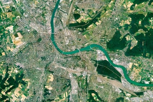 Satellitenbild von Basel